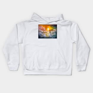 Storm waves Kids Hoodie